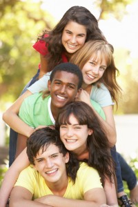 Etudiants et sourire