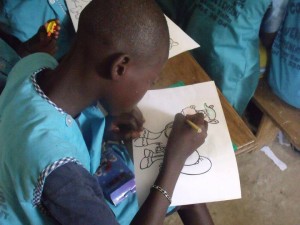 Globalong enfants qui vont apprendre Globalong Afrique