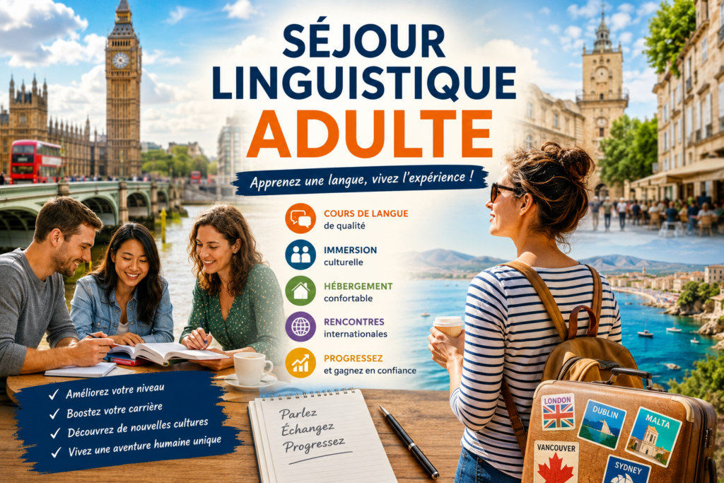 Séjour linguistique adulte : prix, destinations et guide 2026/2027