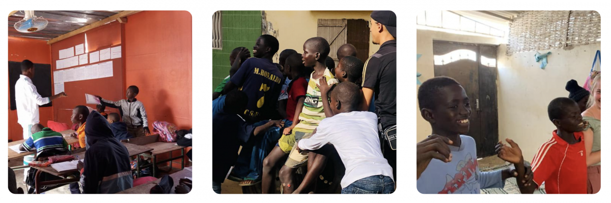 Etudiant en stage dans une école au Sénégal