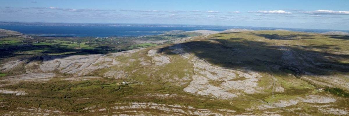 Paysages de la campagne irlandaise près du Centre Connaissance Commune vue-aerienne-campagne-irelandaise
