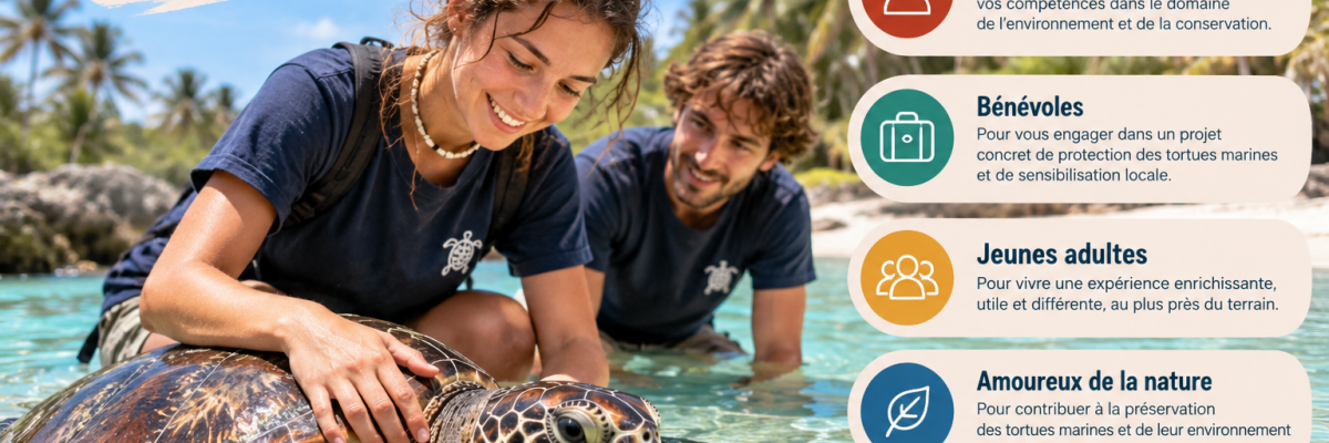 À qui s'adresse la mission d'écovolontariat et le stage de protection des tortues à Zanzibar