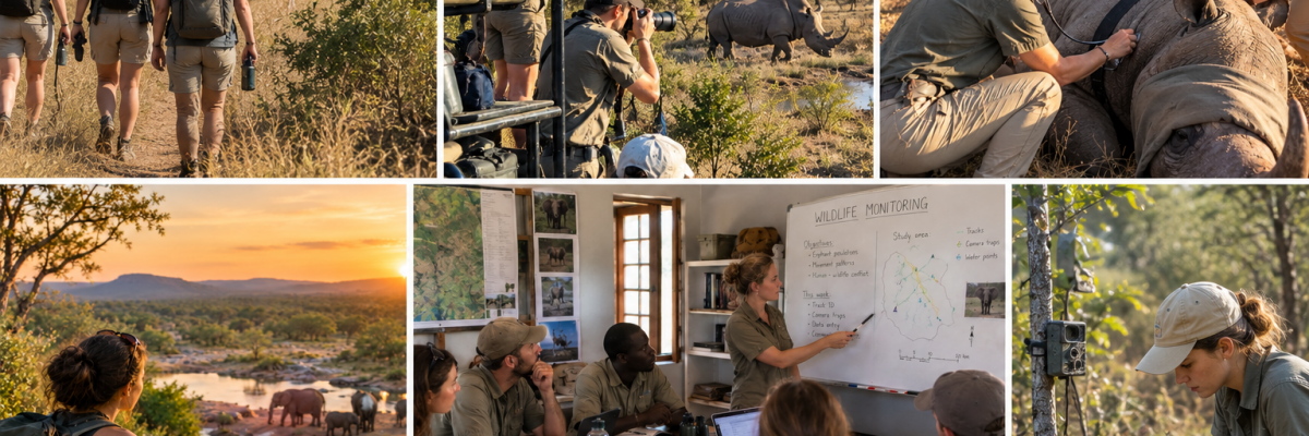 Bénévoles participant au suivi et à la conservation de la faune sauvage en Afrique du Sud
