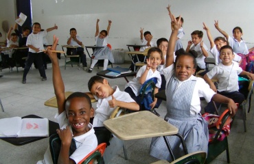 Classe d'enfants en colombie