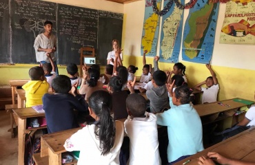 Cour de français à Antananarivo. 