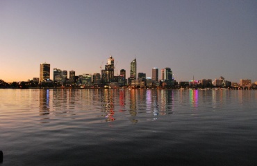 La skyline de Perth en Australie