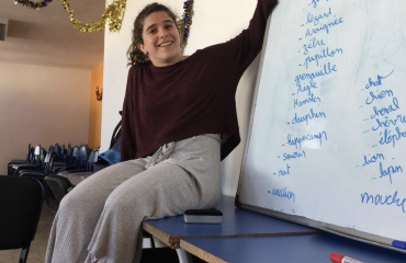 Etudiante en stage d'enseignement au Maroc 