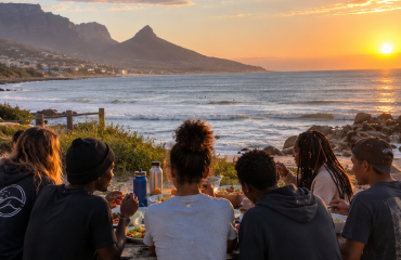Jeunes participant à une activité de surf au Cap en Afrique du Sud