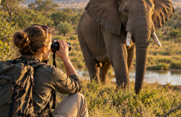 Bénévoles participant au suivi des éléphants dans une réserve en Afrique du Sud