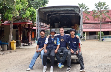 Équipe mobilisée sur le terrain pour venir en aide aux animaux en Thaïlande