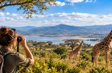 Girafes observées dans leur environnement naturel pendant un écovolontariat au Kenya
