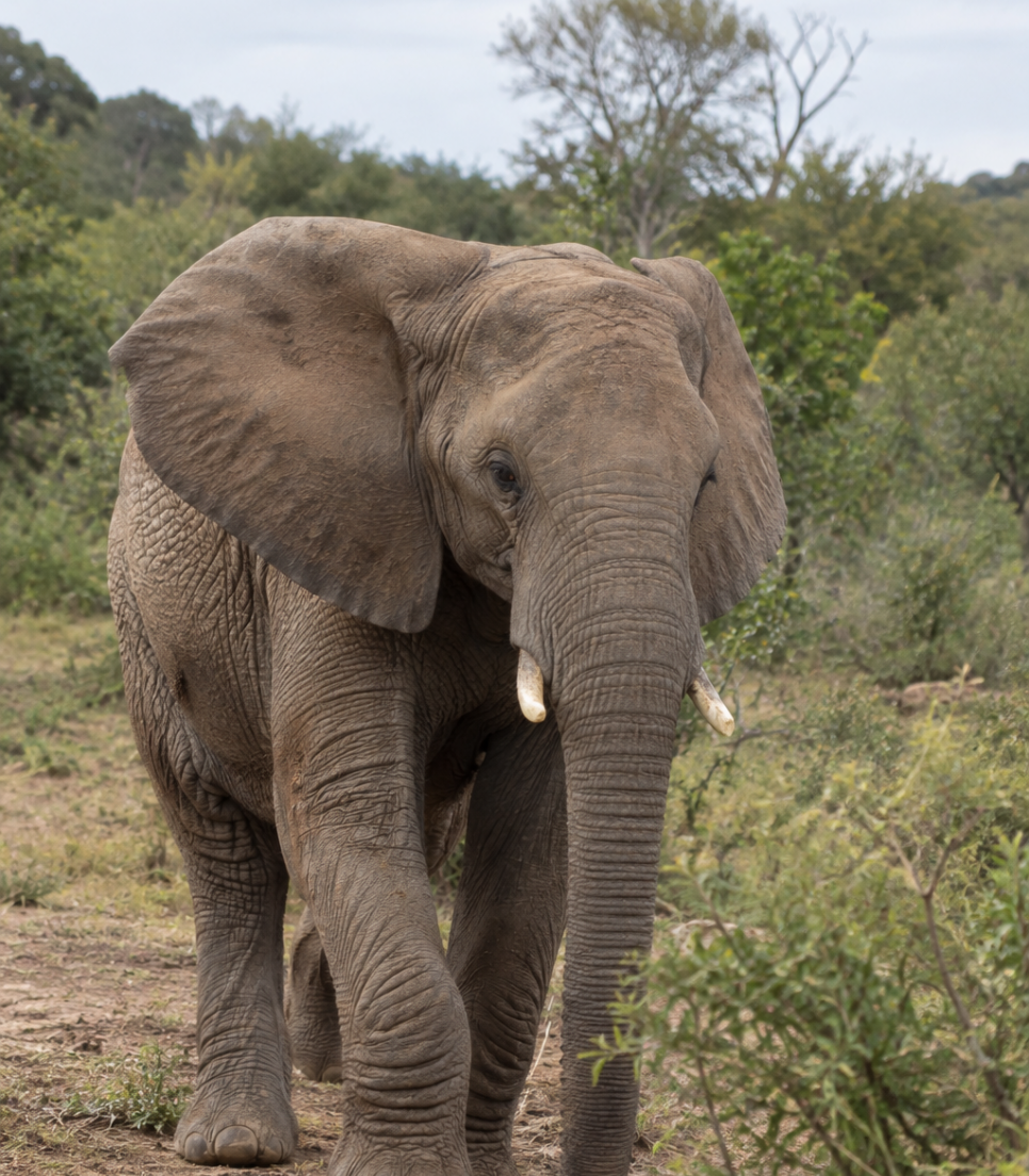 Éléphant africain dans son environnement en Afrique du Sud