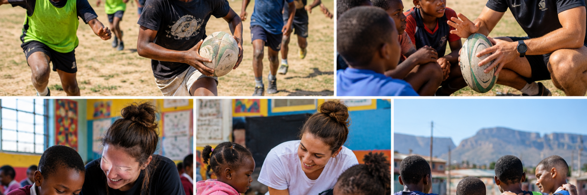 Bénévolat sportif avec rugby et activités éducatives auprès des enfants en Afrique du Sud